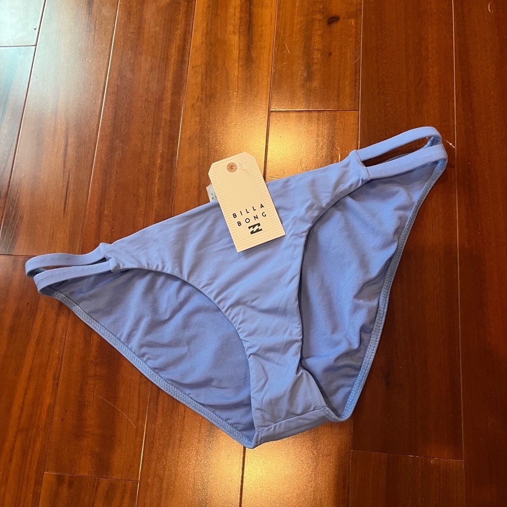 New NWT Billabong Bikini Bottom Sol Searcher Lowrider Periwinkle Blue Swim XL 14